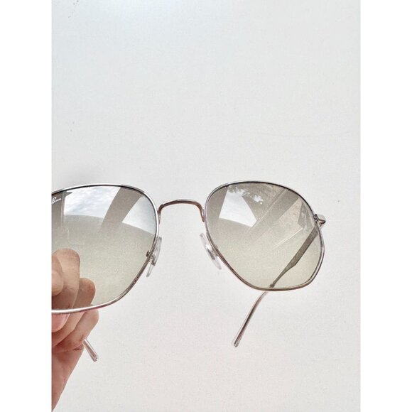 RAY-BAN RB3682 Silver Grey Gradient Hexagonal Sunglasses - Picture 7 of 16